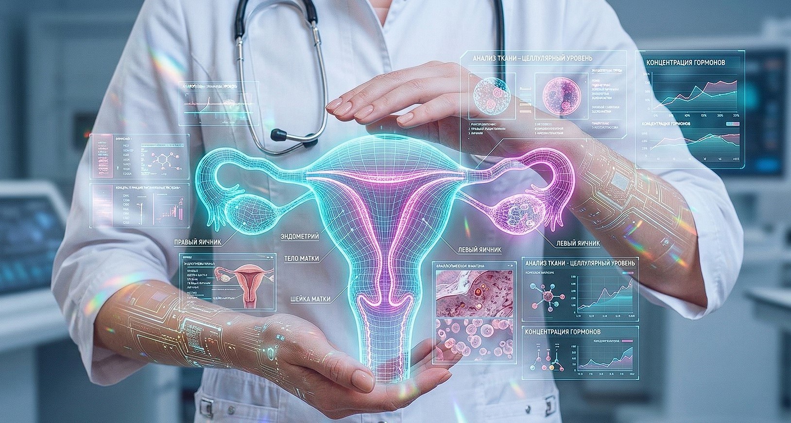 Первичный прием гинеколога + УЗИ органов малого таза + кольпоскопия